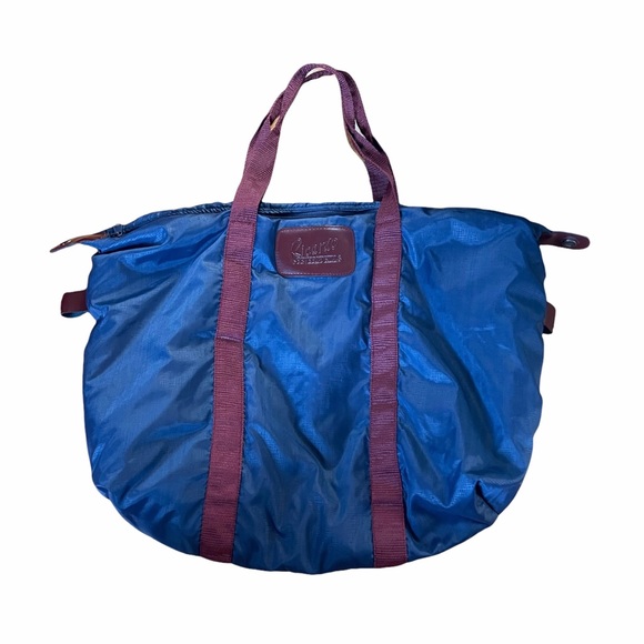 ricardo beverly hills Other - Retro Ricardo Beverly Hills Blue Maroon Duffel Bag travel gym rare tote